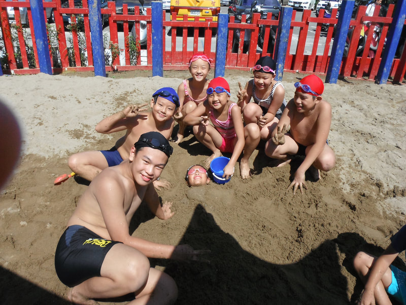 泰山藍艾比補習班夏令營沙灘活動